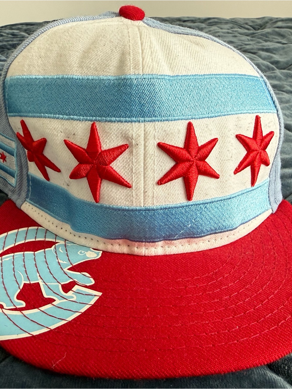 New Era Black and Light Blue Fitted Cap Interior Labels